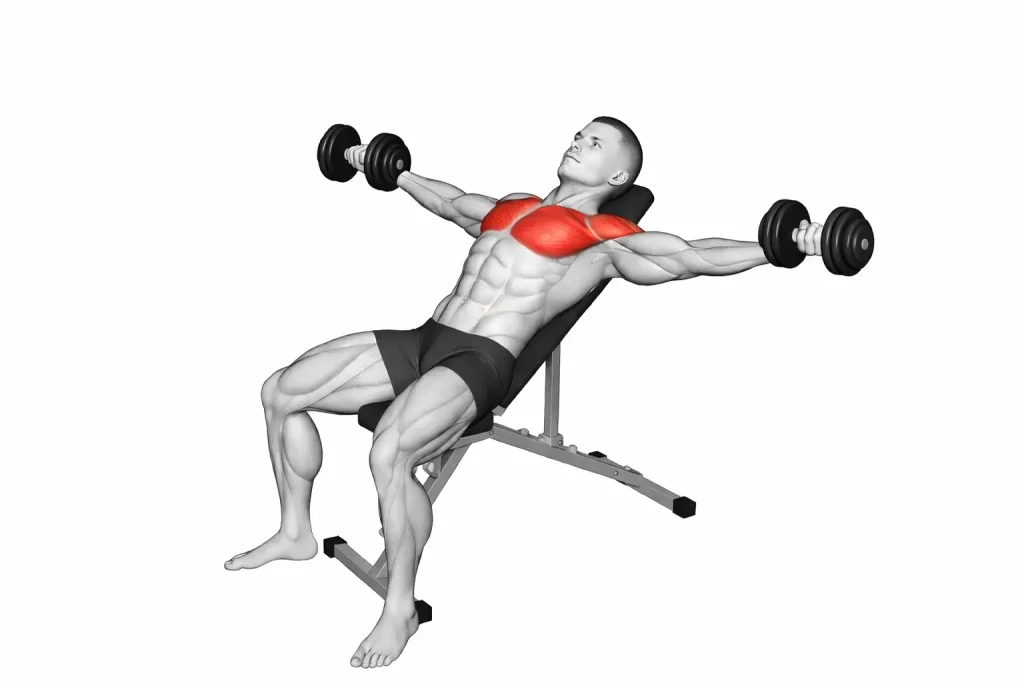 How to do dumbbell flyes gif