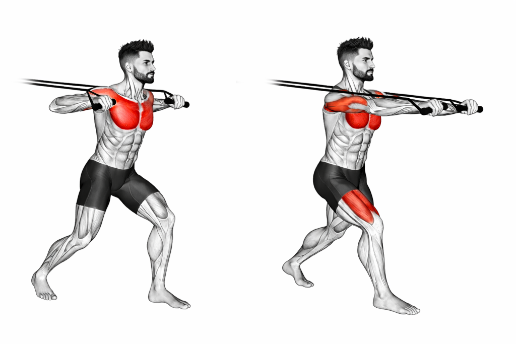 Band Standing Chest Press