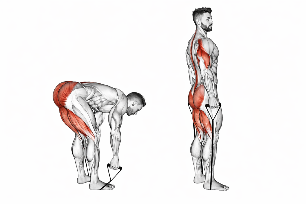 Band Straight Leg Deadlift