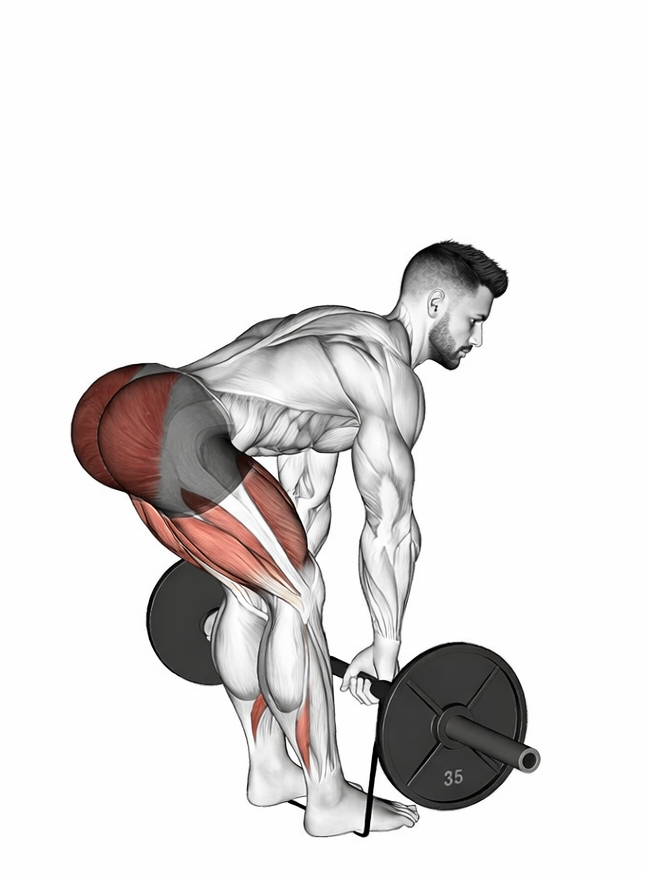 Barbell Banded Romanian Deadlift