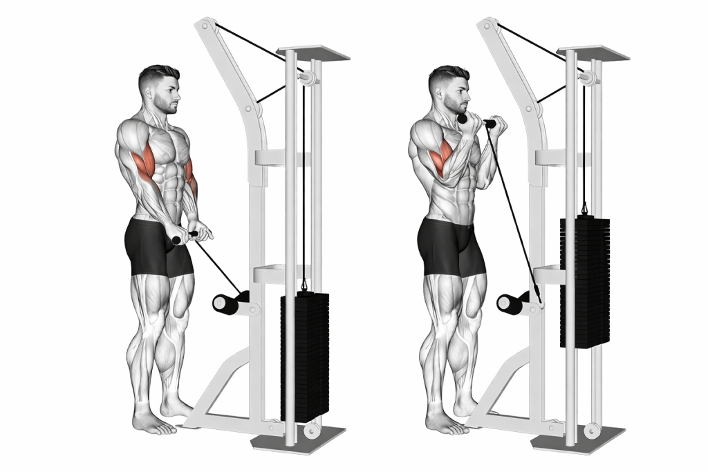 Cable Close Grip Curl