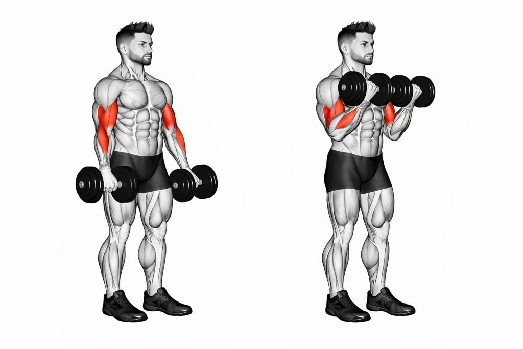 Dumbbell Biceps Curl Reverse