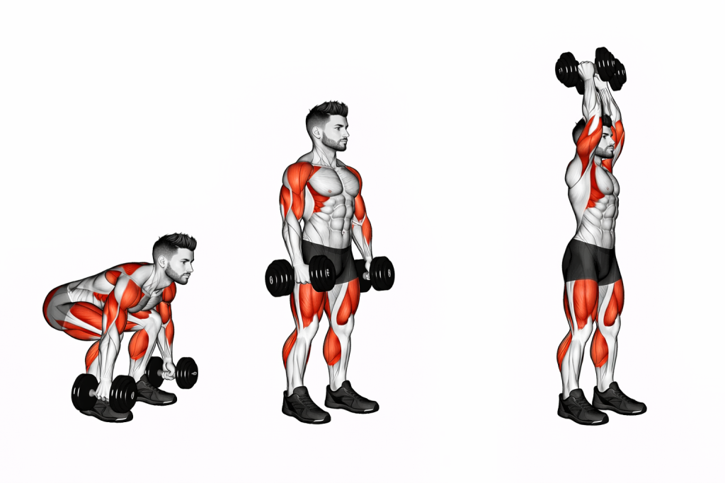 Dumbbell Clean and Press