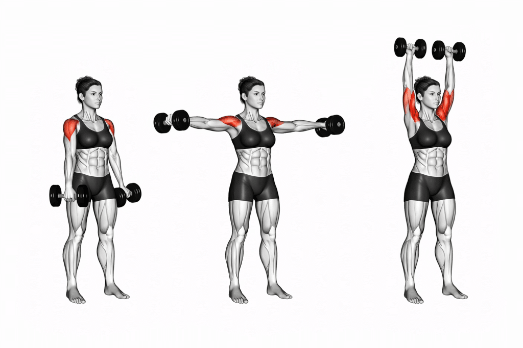 Dumbbell Curl to Press