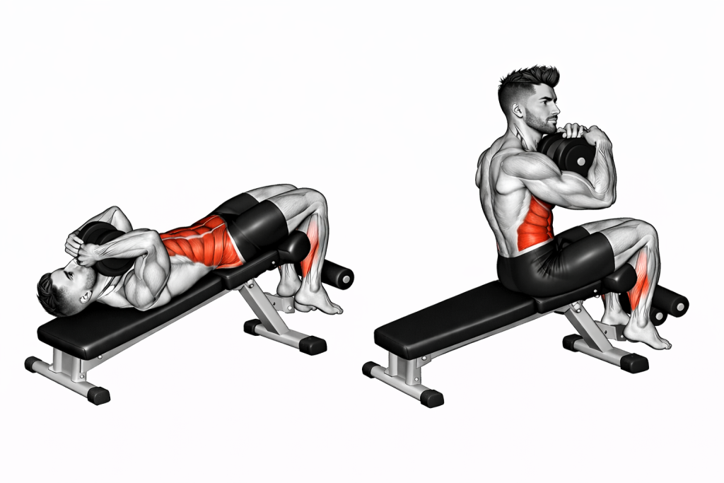 Dumbbell Decline Sit Up