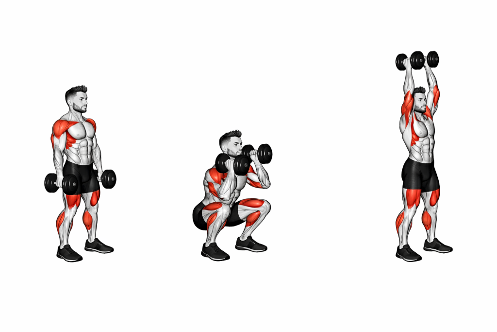 Dumbbell Hang Clean and Jerk