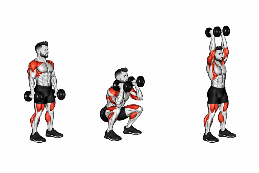 Dumbbell Hang Power Clean and Jerk
