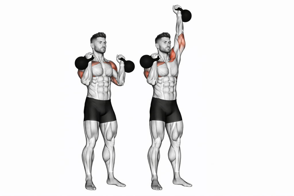 Kettlebell Alternating Press