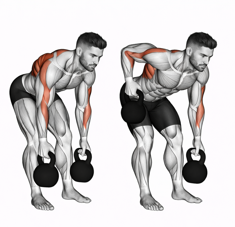 Kettlebell Alternating Row