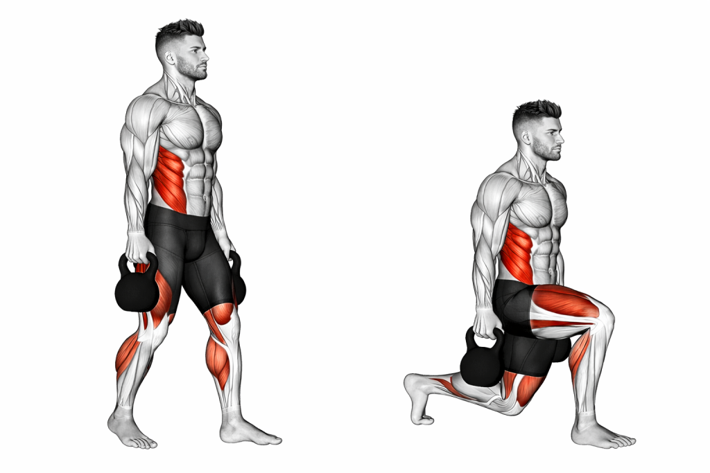 Kettlebell Forward Lunge