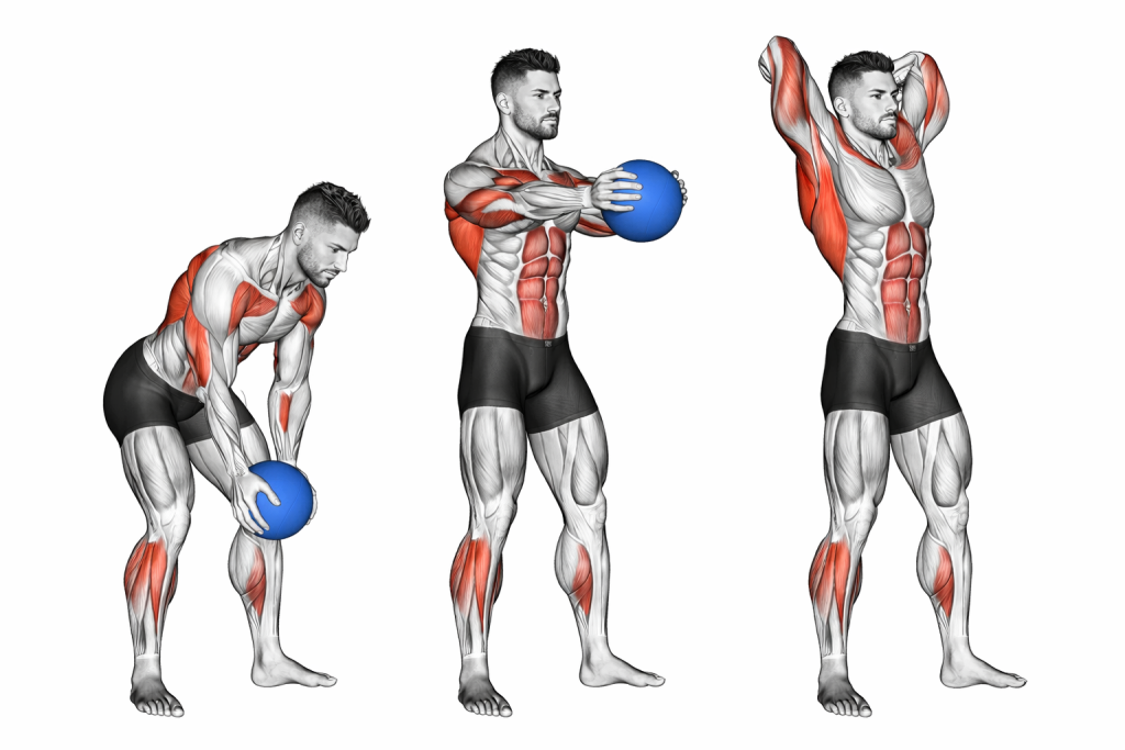 Medicine Ball Catch and Overhead Throw