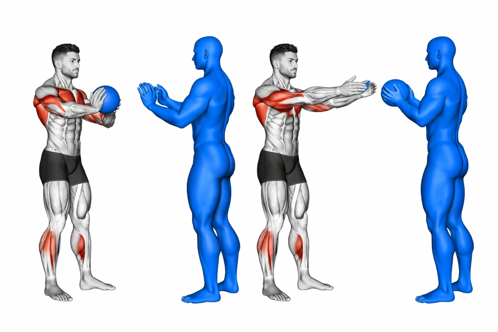 Medicine Ball Chest Pass Animation