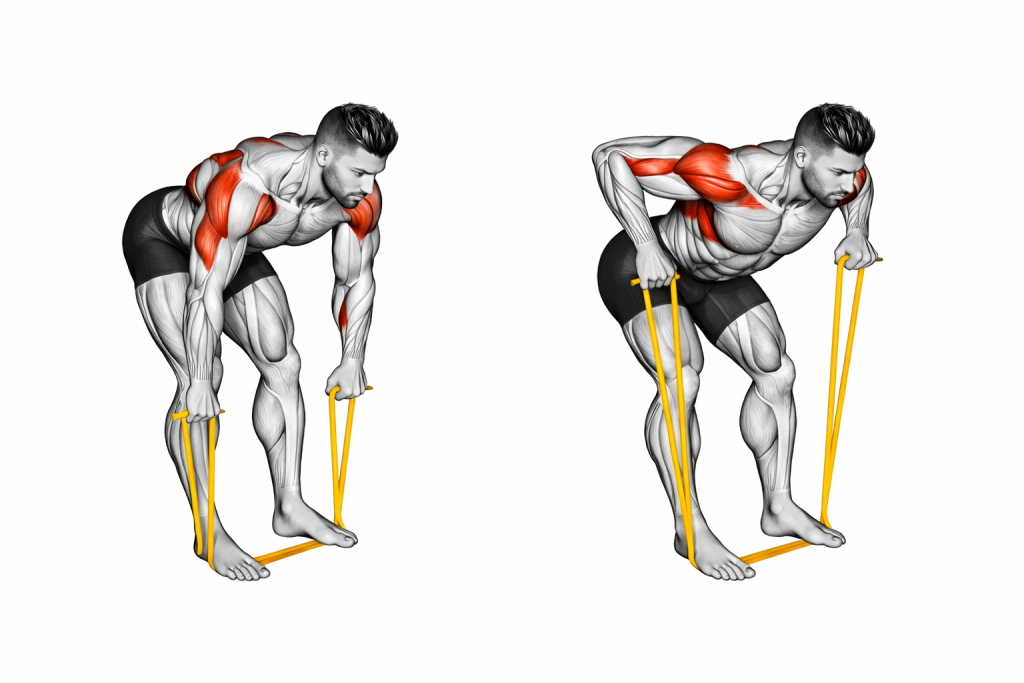 Resistance Band Bent Over Row