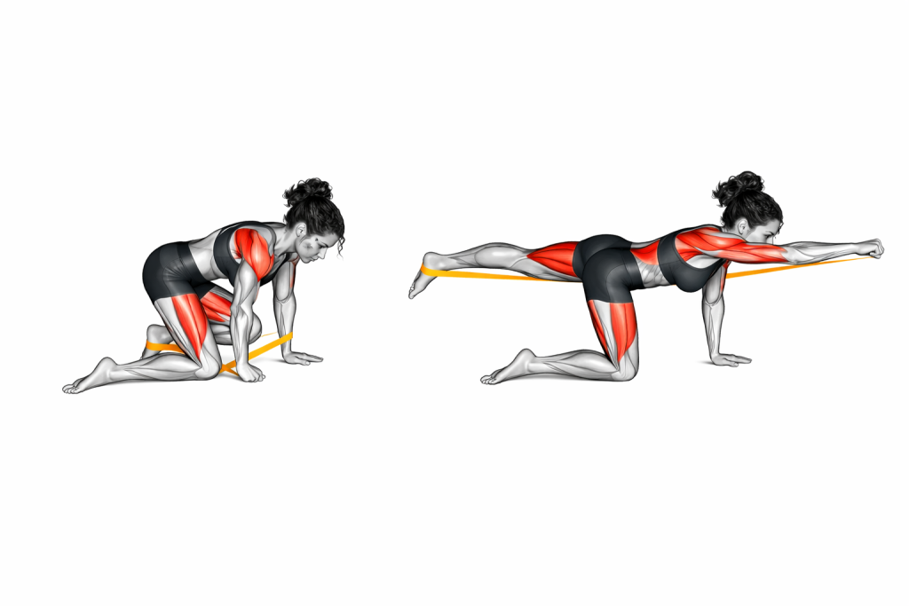 Resistance Band Bird Dog