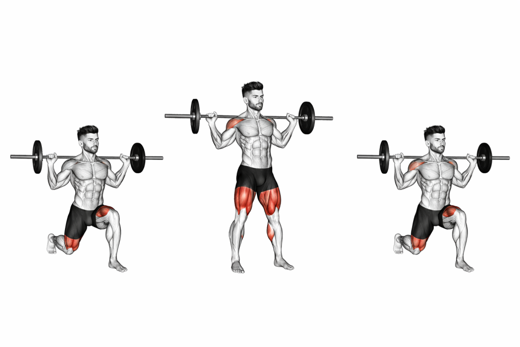 Barbell Curtsey Lunge