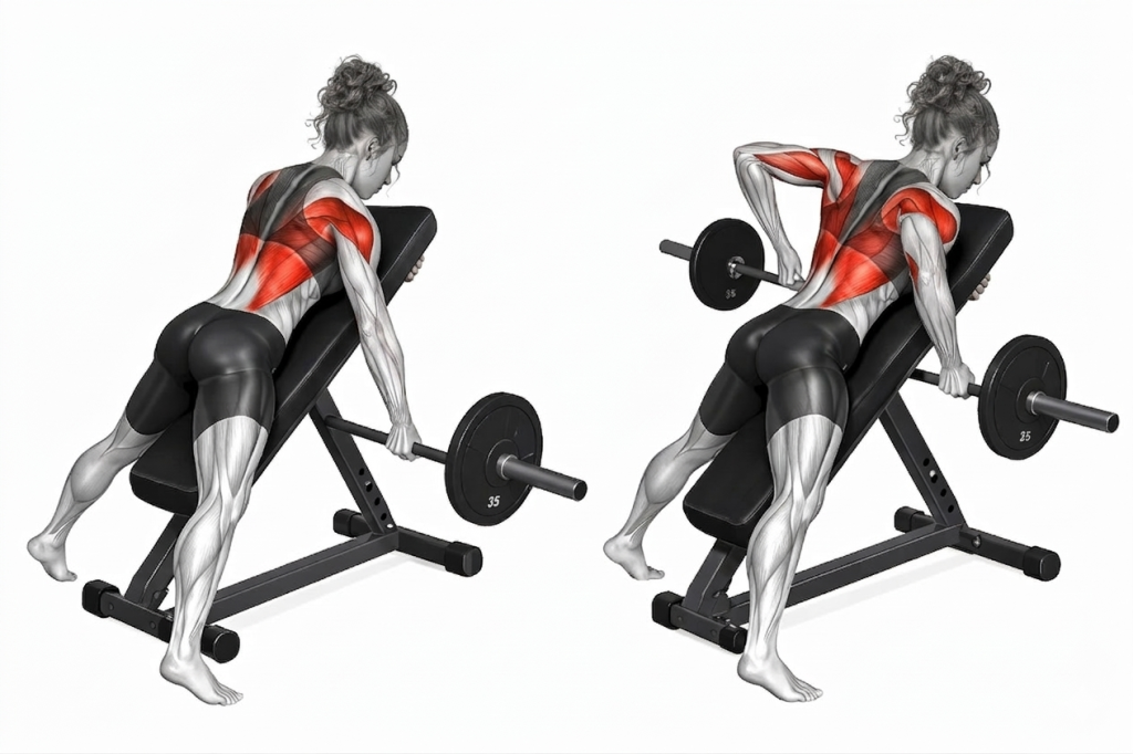 Barbell Incline Row
