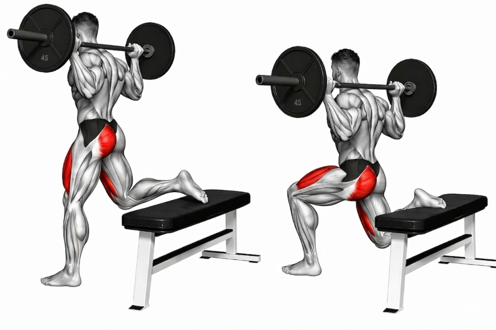 Barbell One Leg Squat
