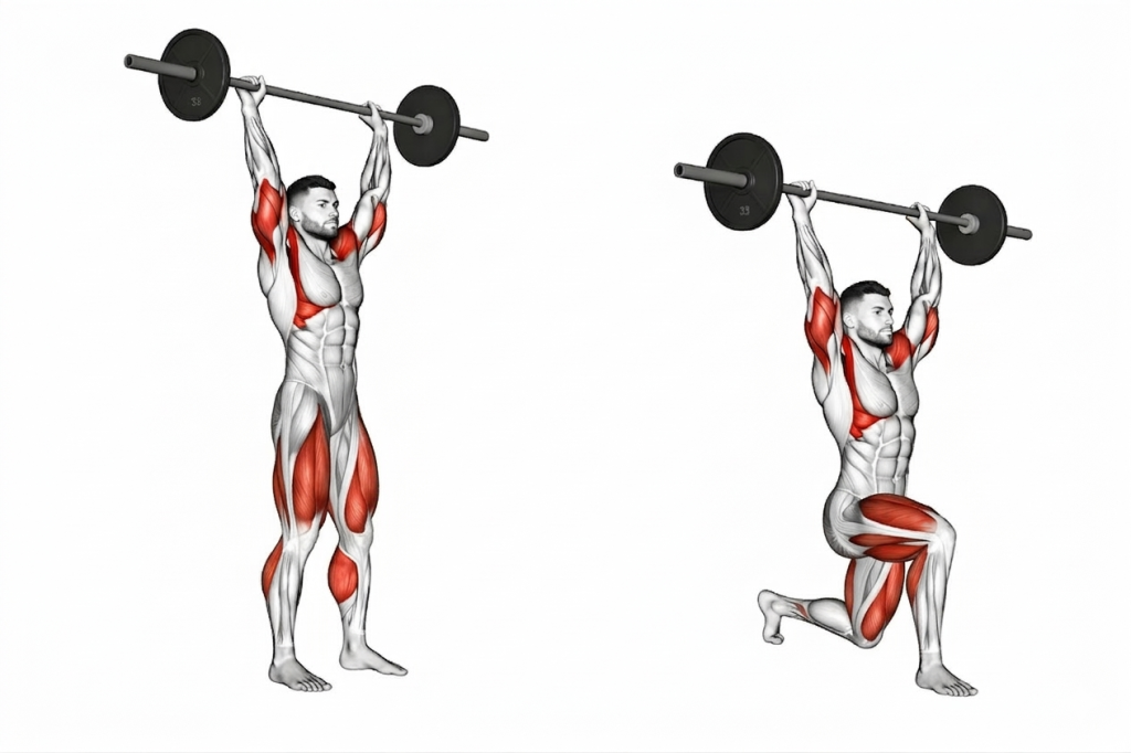 Barbell Overhead Lunge